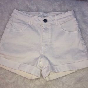 high waisted denim shorts